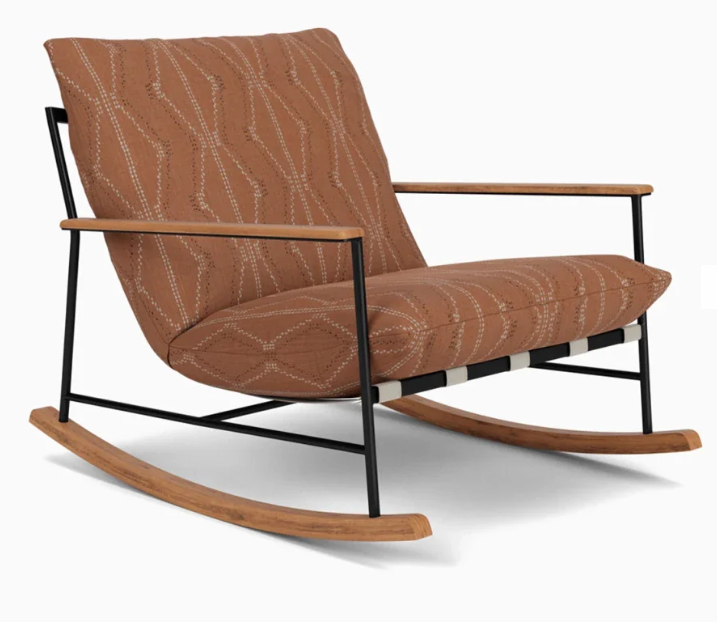 Modern Teak Outdoor Rocking Chair