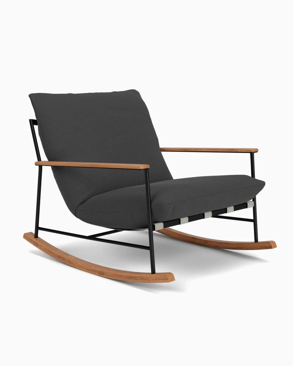 Modern Teak Outdoor Rocking Chair