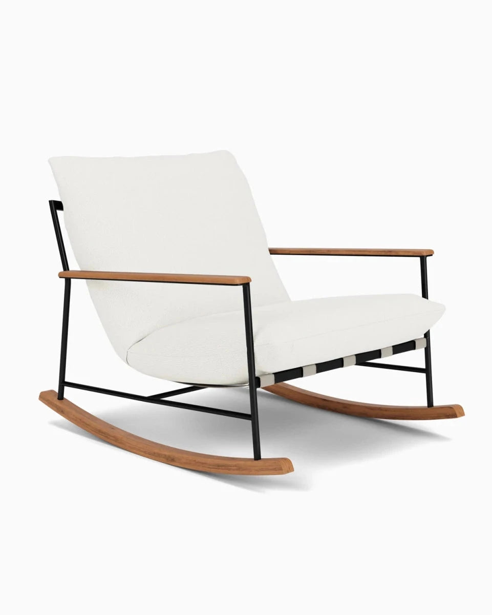 Modern Teak Outdoor Rocking Chair