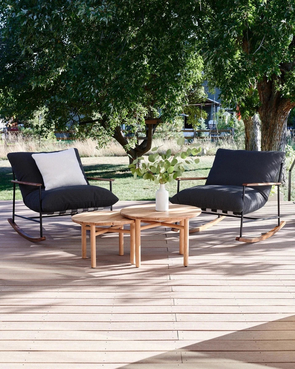 Modern Teak Outdoor Rocking Chair