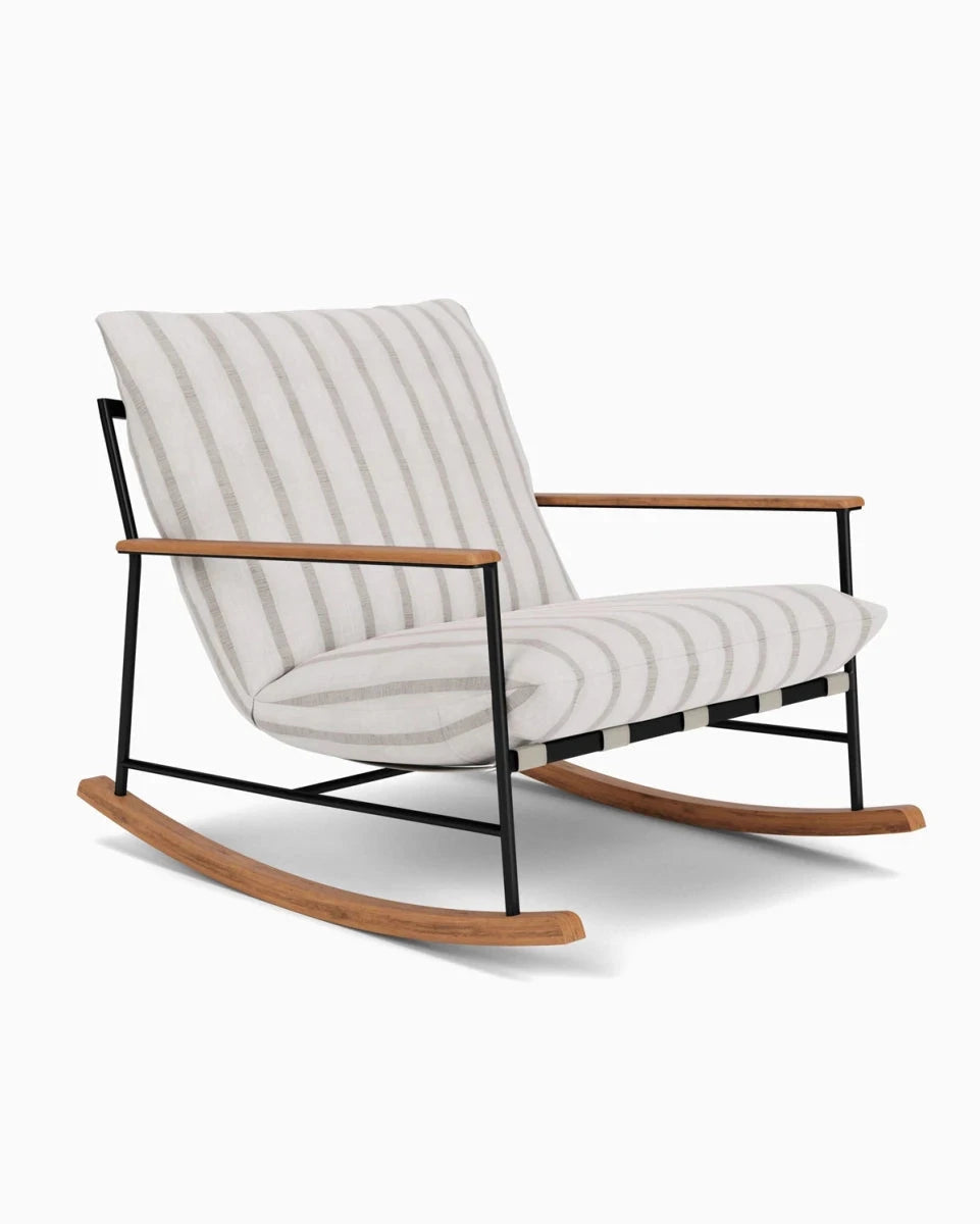Modern Teak Outdoor Rocking Chair
