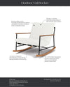 Modern Teak Outdoor Rocking Chair
