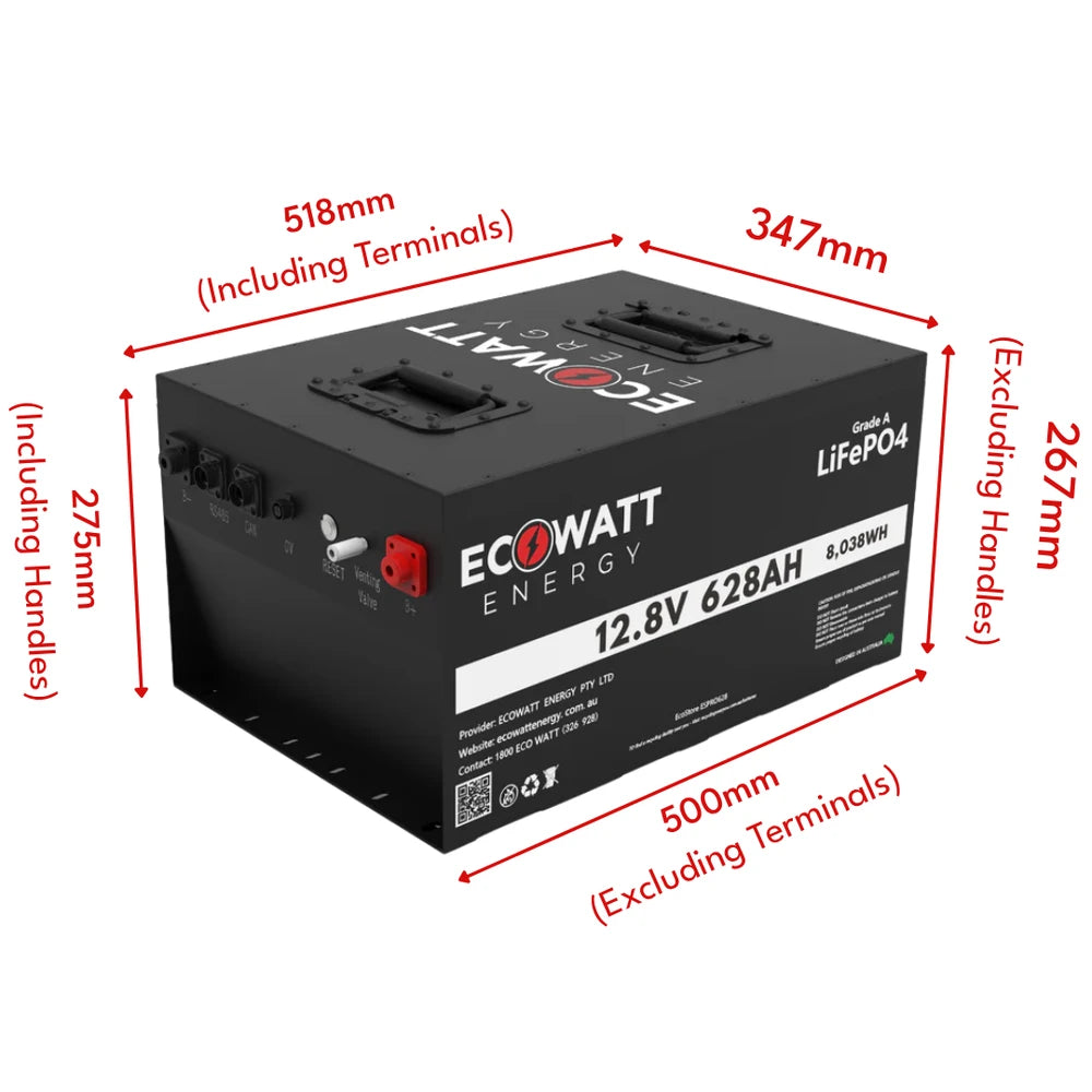 EcoStore Pro 628Ah 12V LiFePO4 Battery