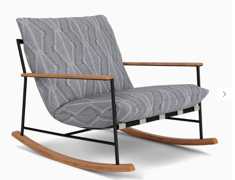 Modern Teak Outdoor Rocking Chair