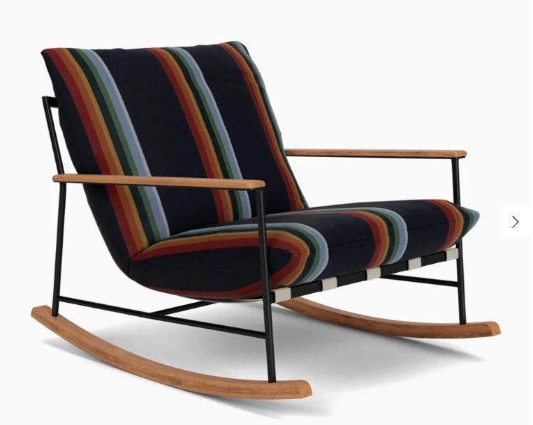 Modern Teak Outdoor Rocking Chair