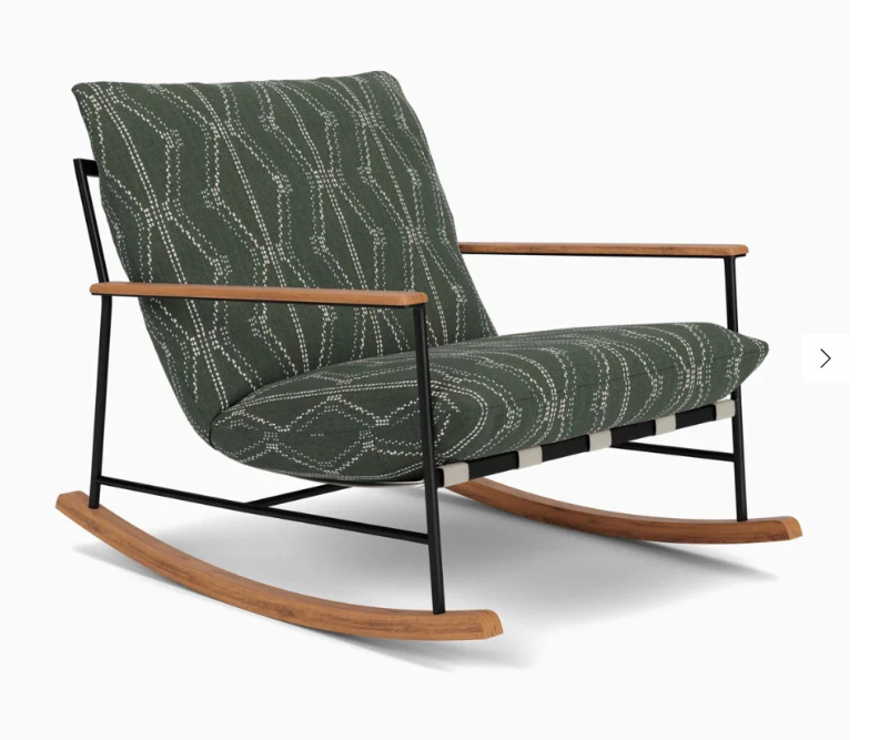 Modern Teak Outdoor Rocking Chair