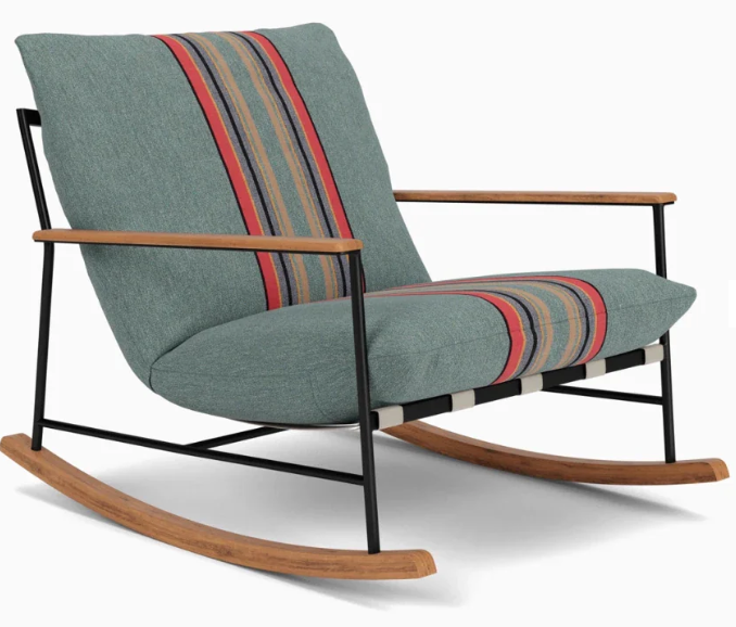Modern Teak Outdoor Rocking Chair