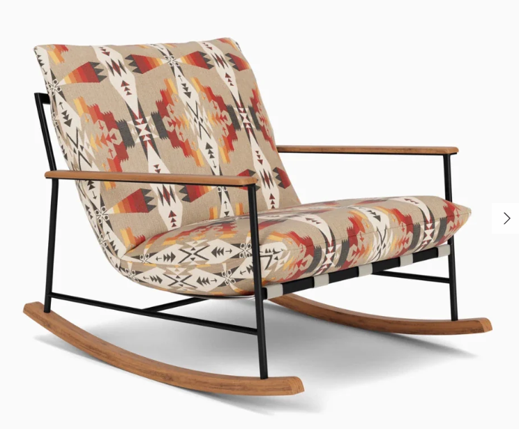 Modern Teak Outdoor Rocking Chair