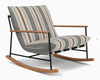 Modern Teak Outdoor Rocking Chair