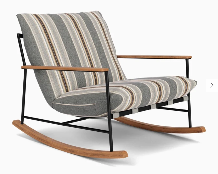 Modern Teak Outdoor Rocking Chair