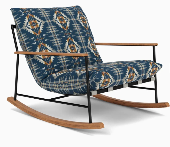Modern Teak Outdoor Rocking Chair