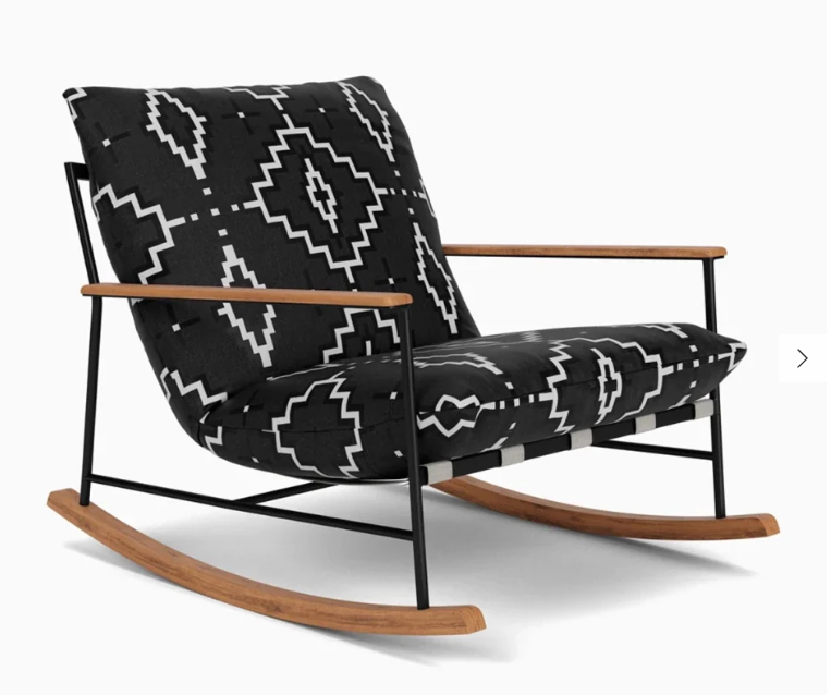 Modern Teak Outdoor Rocking Chair